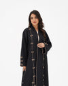 R 344 Black 3D Lace Abaya Abaya for Women UAE – Abaya – Rutba Fashion Abaya