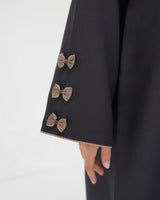 R 344 Black 3D Lace Abaya Abaya for Women UAE – Abaya – Rutba Fashion Abaya