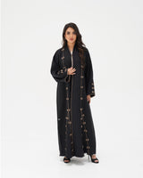 R 344 Black 3D Lace Abaya Abaya for Women UAE – Abaya – Rutba Fashion Abaya