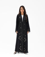 R 345 Black Kashmiri Embroidery Abaya Abaya for Women UAE – Abaya – Rutba Fashion Abaya