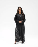 R 348 Black Embroidery Abaya Abaya for Women UAE – Abaya – Rutba Fashion Abaya