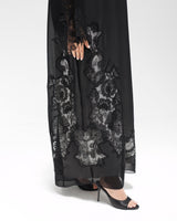 R 348 Black Embroidery Abaya Abaya for Women UAE – Abaya – Rutba Fashion Abaya