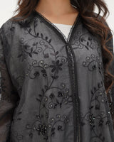 R 349 Black Embroidered Lace Abaya Abaya for Women UAE – Abaya – Rutba Fashion Abaya