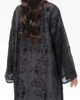 R 349 Black Embroidered Lace Abaya Abaya for Women UAE – Abaya – Rutba Fashion Abaya
