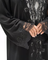 R 350 Black Embroidery Abaya Abaya for Women UAE – Abaya – Rutba Fashion Abaya