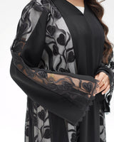 R 351 Black Premium Dantel Abaya Abaya for Women UAE – Abaya – Rutba Fashion Abaya
