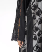 R 351 Black Premium Dantel Abaya Abaya for Women UAE – Abaya – Rutba Fashion Abaya