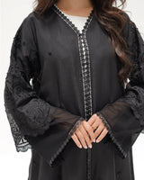R 352 Black Premium Embroidery Abaya Abaya for Women UAE – Abaya – Rutba Fashion Abaya