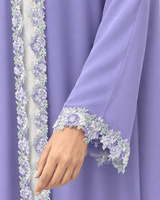 R 363 Lilac Purple Lace Abaya Abaya for Women UAE – Abaya – Rutba Fashion Abaya