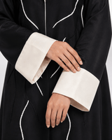 R 365 Black Coat Beaded Abaya Abaya for Women UAE – Abaya – Rutba Fashion Abaya