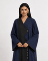 R 366 Navy Blue with Black Panel Abaya Abaya for Women UAE – Abaya – Rutba Fashion Abaya