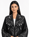 R 372 Black Soft Satin Abaya Abaya for Women UAE – Abaya – Rutba Fashion Abaya