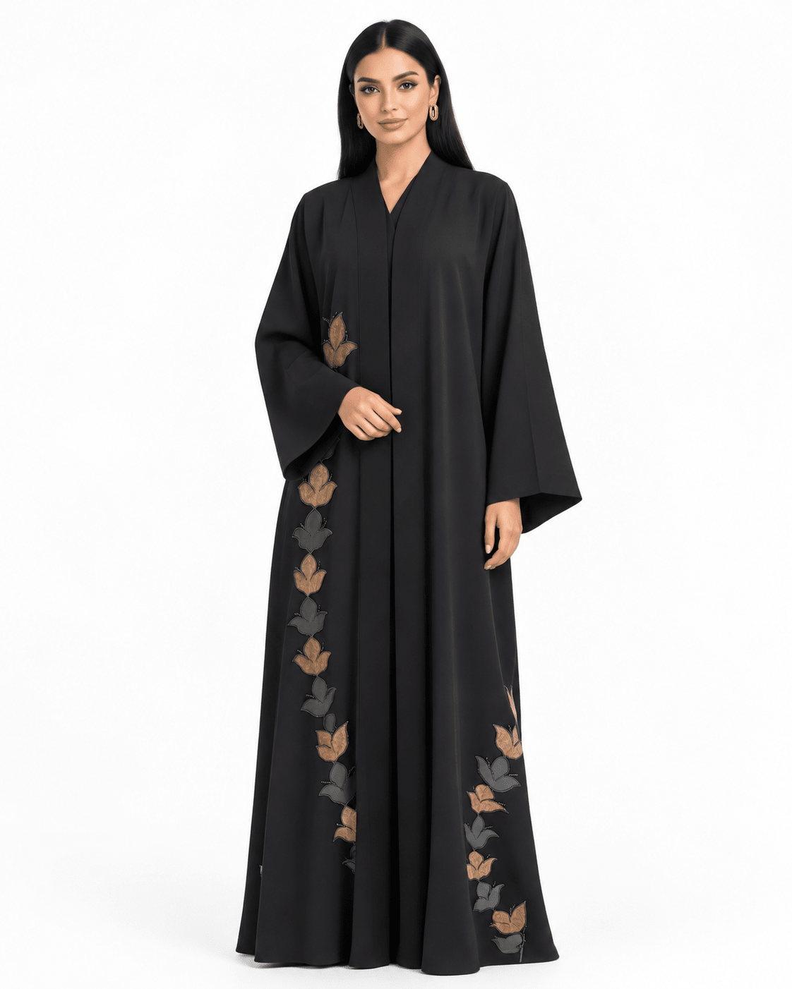 R 373 Leaf Design Office Wear Abaya Abaya for Women UAE – Abaya – Rutba Fashion Abaya