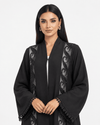 R 374 Black Embroidered Lace Office Wear Abaya Abaya for Women UAE – Abaya – Rutba Fashion Abaya