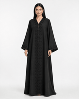 R 375 Black Embroidery Office Wear Abaya Abaya for Women UAE – Abaya – Rutba Fashion Abaya