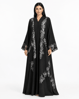 R 379 Black Elegant Office Wear Abaya Abaya for Women UAE – Abaya – Rutba Fashion Abaya