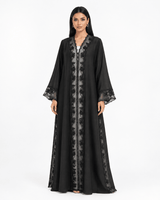 R 384 Black Elegant Occasion Abaya Abaya for Women UAE – Abaya – Rutba Fashion Abaya