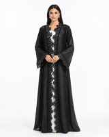 R 390 Black Elegant Evening Abaya Abaya for Women UAE – Abaya – Rutba Fashion Abaya