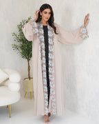 R101 Beige Abaya Set Abaya for Women UAE – Abaya – Rutba Fashion Abaya