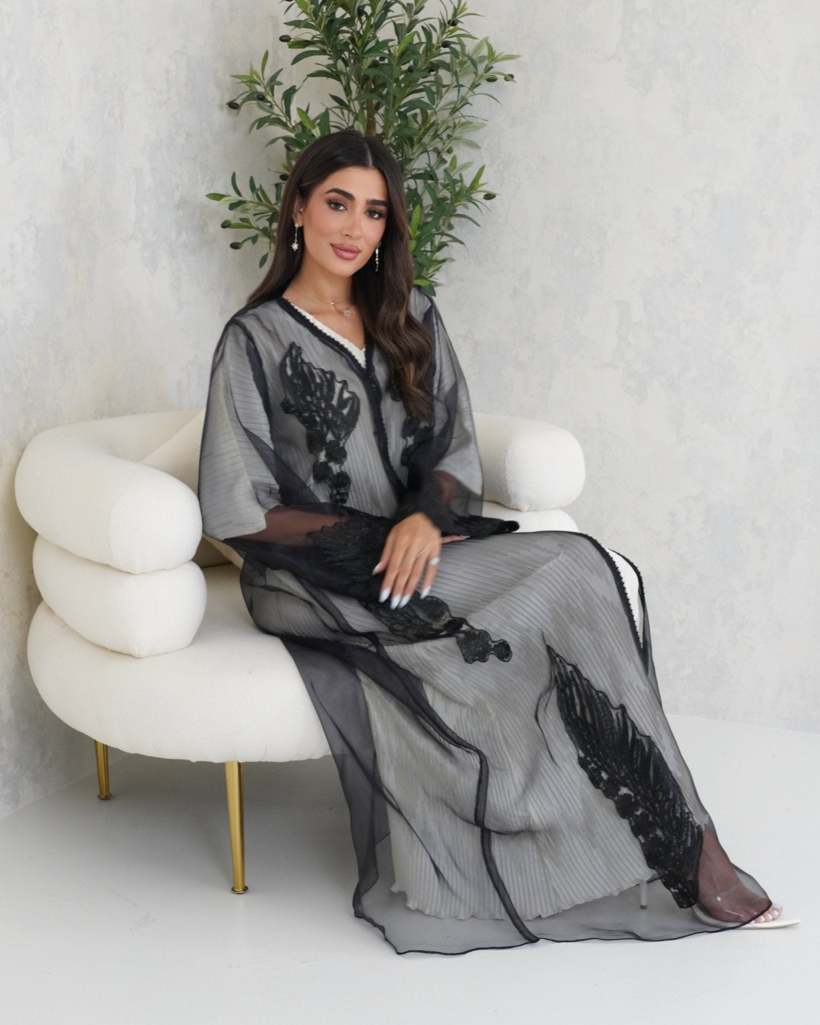 R103 Black Abaya Set Abaya for Women UAE – Abaya – Rutba Fashion Abaya