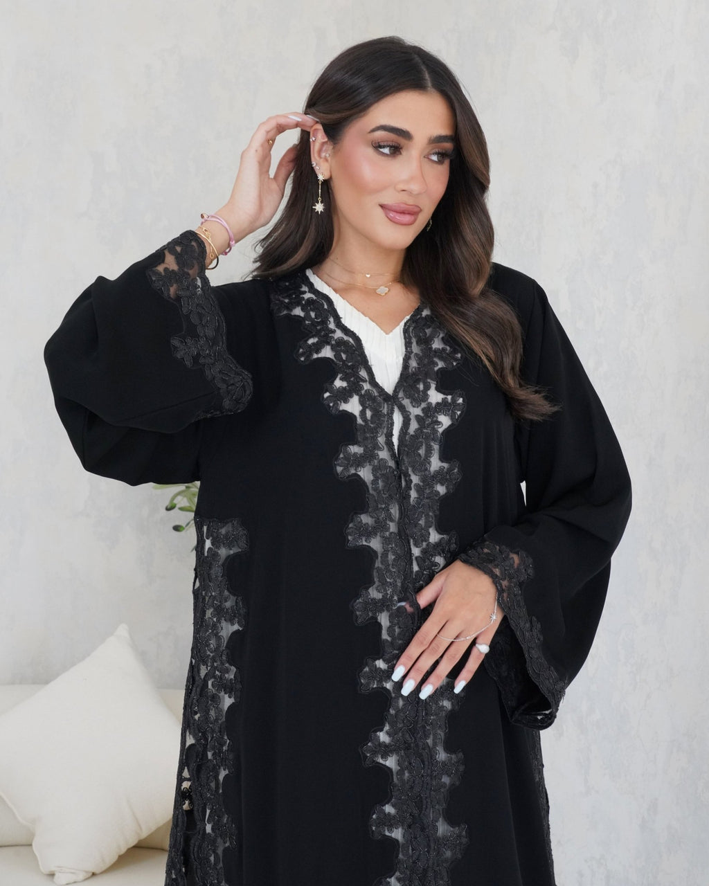R104 Black Abaya Set Abaya for Women UAE – Abaya – Rutba Fashion Abaya