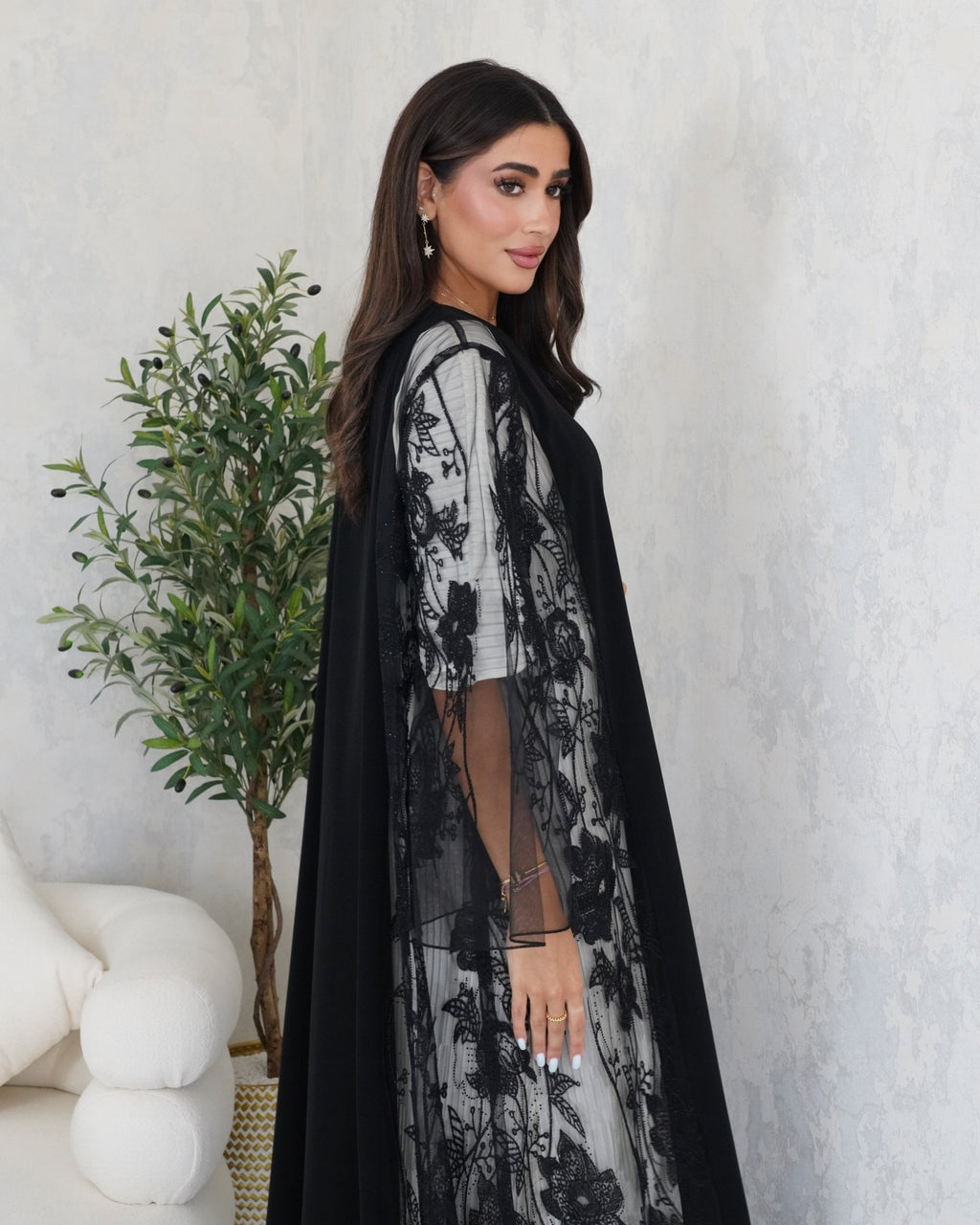 R105 Black Abaya Set Abaya for Women UAE – Abaya – Rutba Fashion Abaya