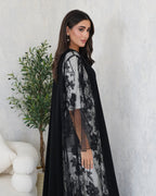R105 Black Abaya Set Abaya for Women UAE – Abaya – Rutba Fashion Abaya