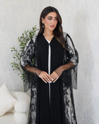 R105 Black Abaya Set Abaya for Women UAE – Abaya – Rutba Fashion Abaya