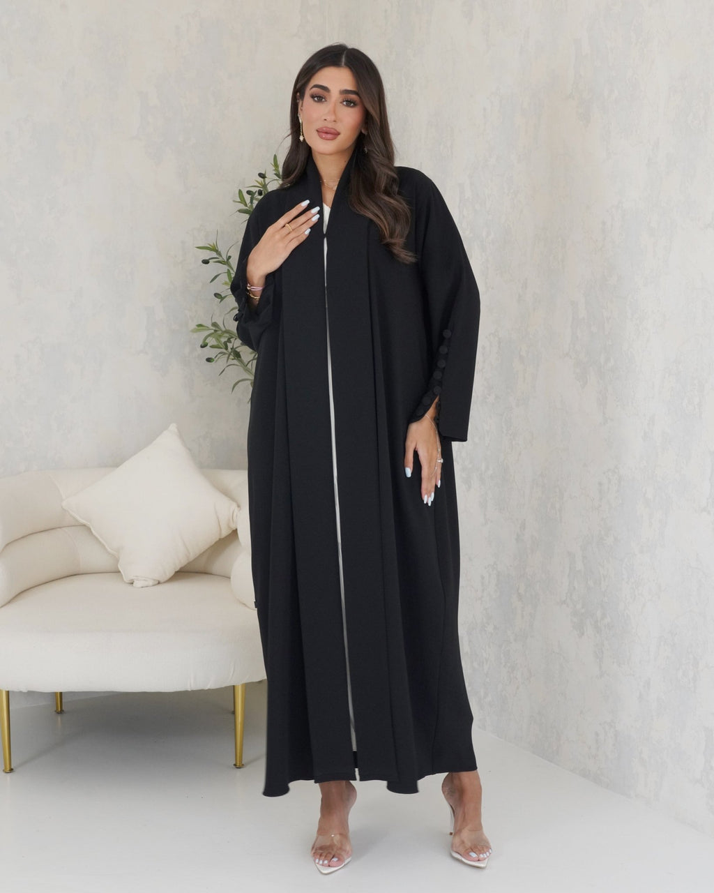 R106 Black Abaya Set Abaya for Women UAE – Abaya – Rutba Fashion Abaya