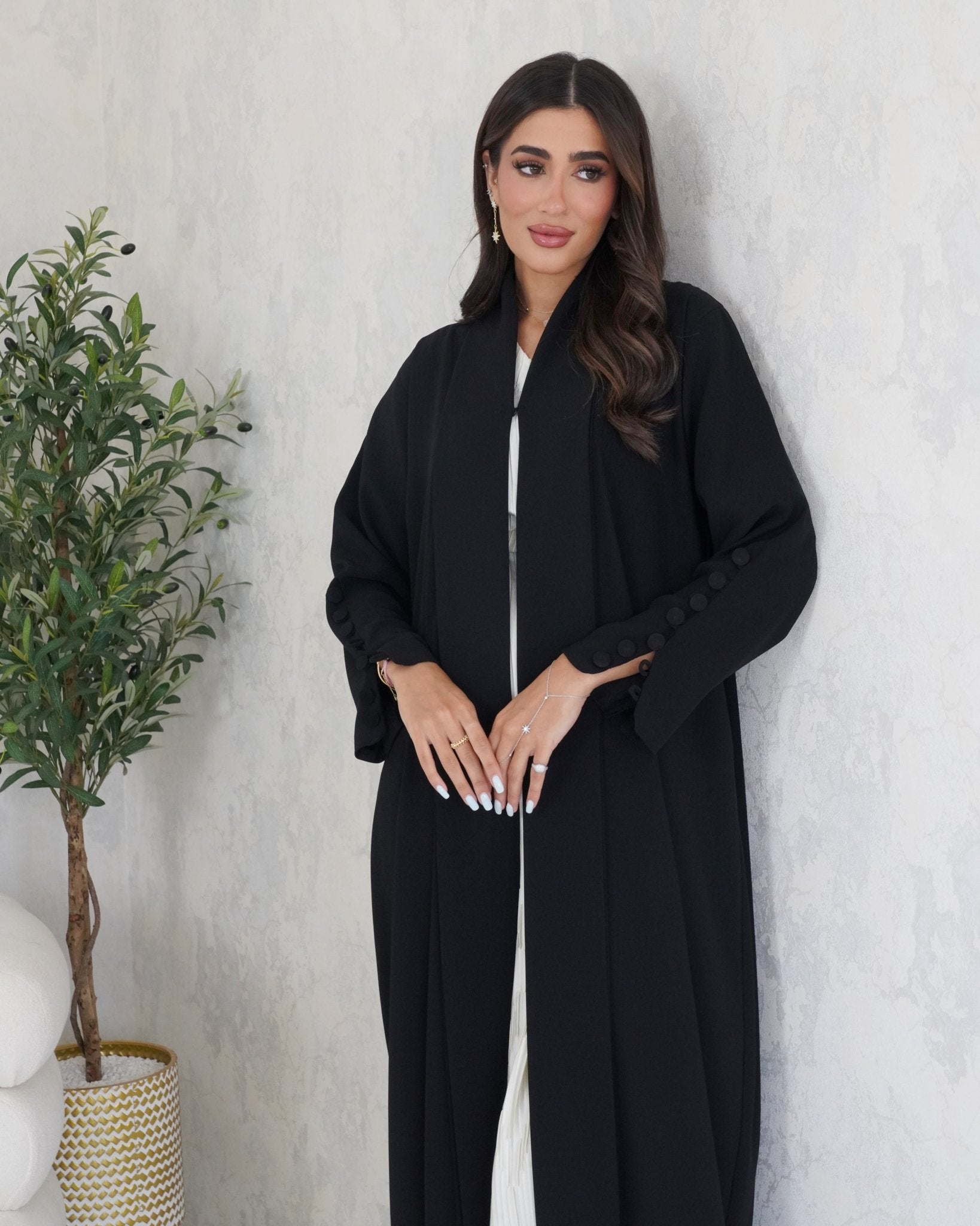 R106 Black Abaya Set Abaya for Women UAE – Abaya – Rutba Fashion Abaya