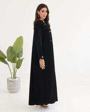 R107 Black Abaya Set Abaya for Women UAE – Abaya – Rutba Fashion Abaya