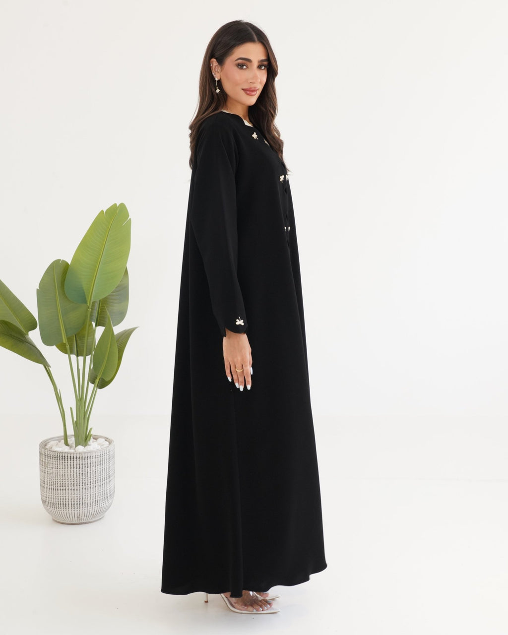 R107 Black Abaya Set Abaya for Women UAE – Abaya – Rutba Fashion Abaya