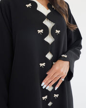 R107 Black Abaya Set Abaya for Women UAE – Abaya – Rutba Fashion Abaya