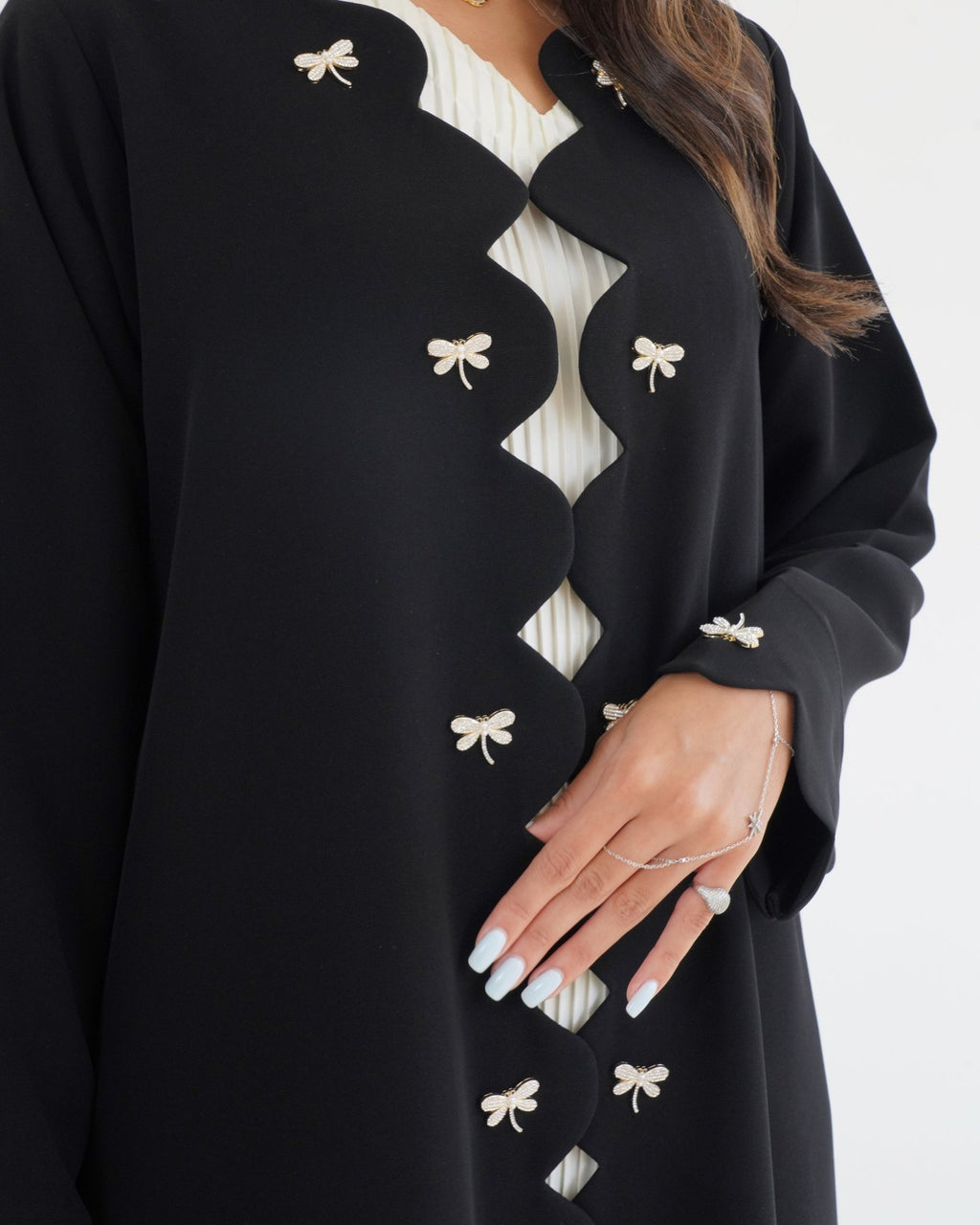 R107 Black Abaya Set Abaya for Women UAE – Abaya – Rutba Fashion Abaya