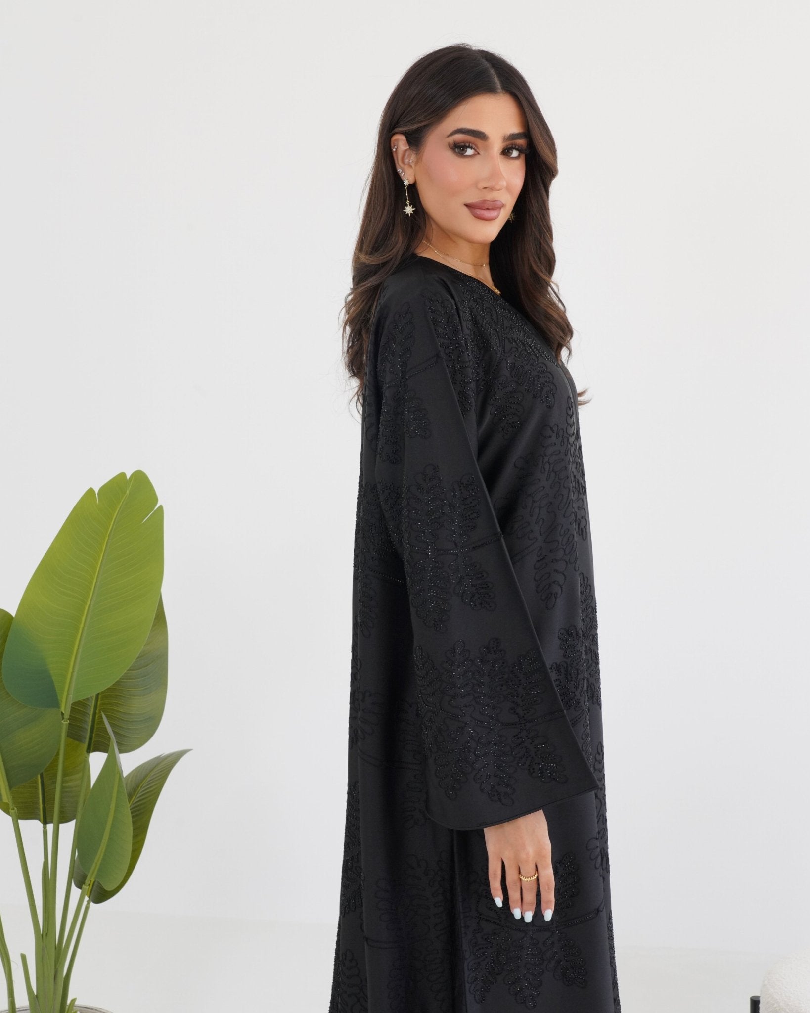 R108 Black Abaya Set Abaya for Women UAE – Abaya – Rutba Fashion Abaya