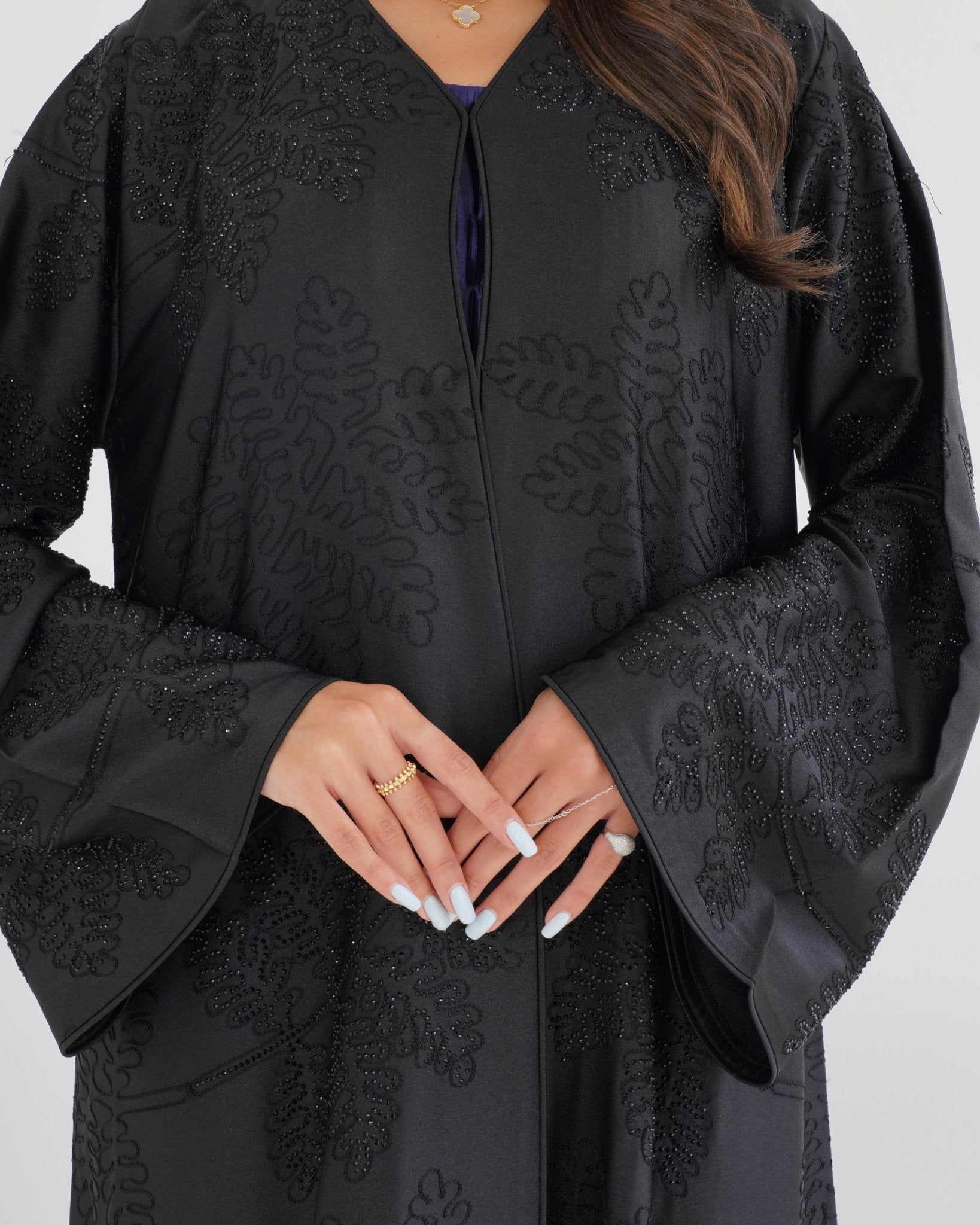R108 Black Abaya Set Abaya for Women UAE – Abaya – Rutba Fashion Abaya