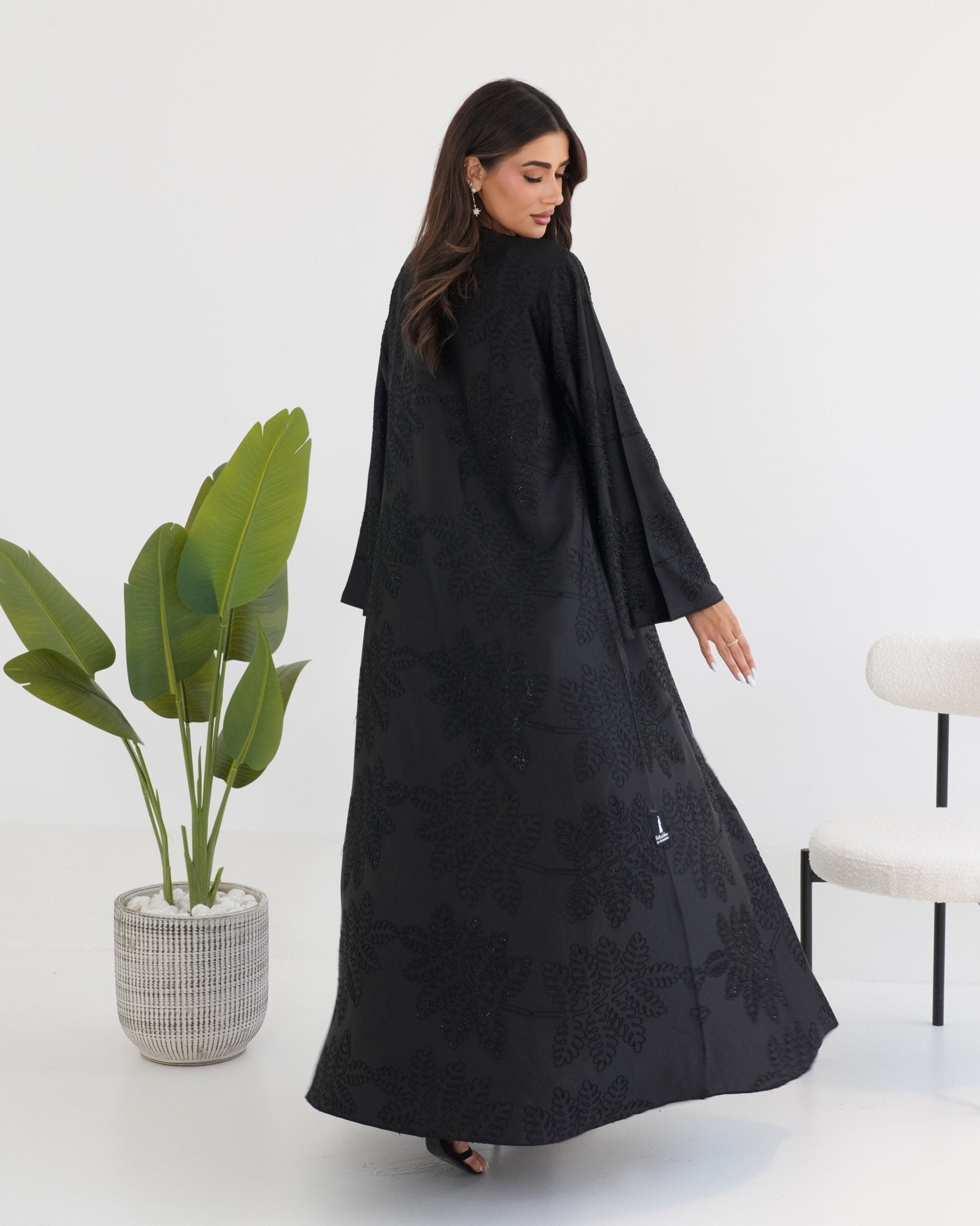 R108 Black Abaya Set Abaya for Women UAE – Abaya – Rutba Fashion Abaya