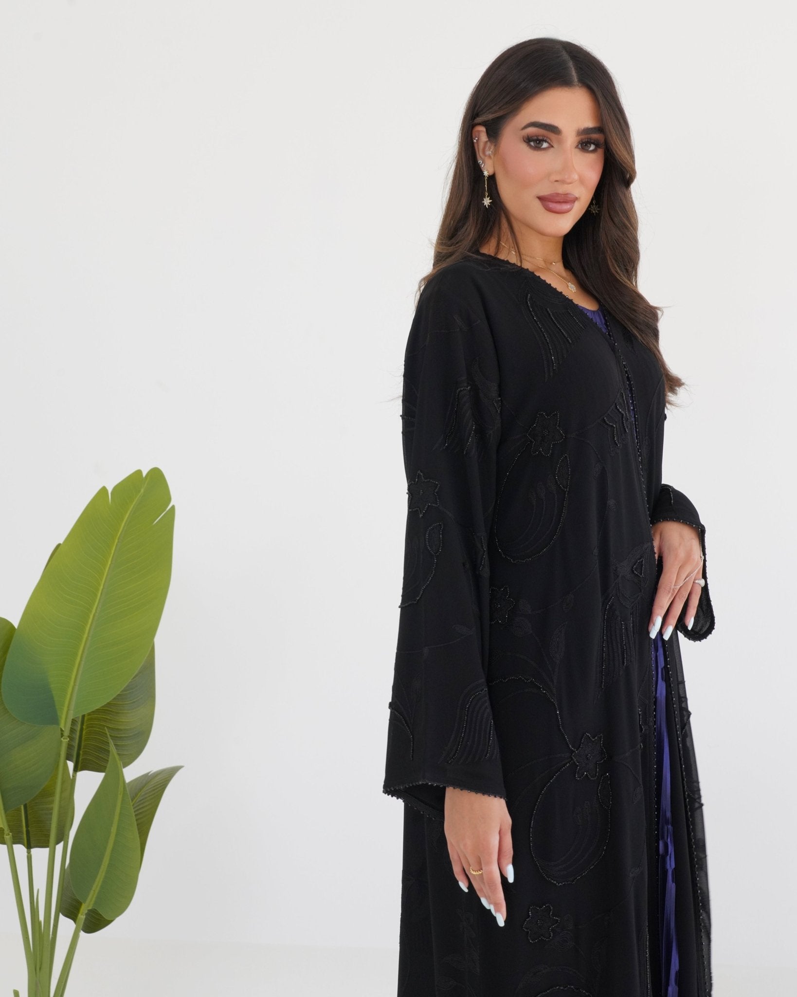 R110 Black Abaya Set Abaya for Women UAE – Abaya – Rutba Fashion Abaya