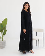 R110 Black Abaya Set Abaya for Women UAE – Abaya – Rutba Fashion Abaya