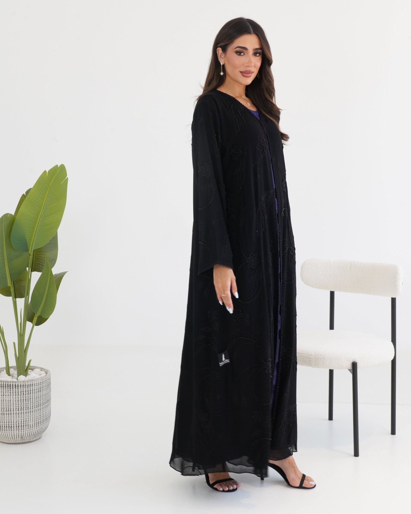 R110 Black Abaya Set Abaya for Women UAE – Abaya – Rutba Fashion Abaya