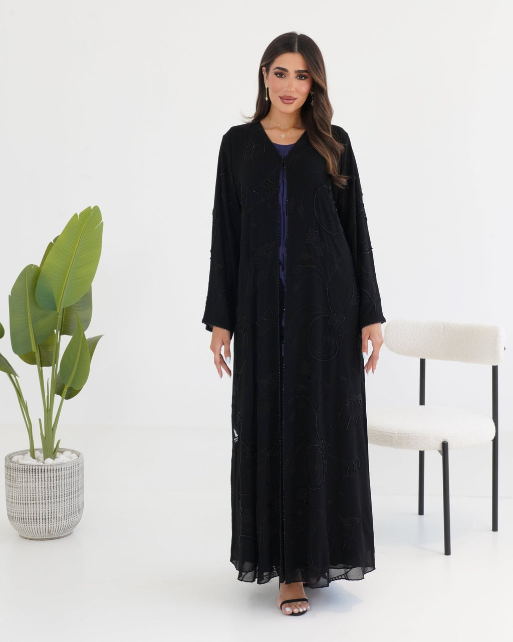 R110 Black Abaya Set Abaya for Women UAE – Abaya – Rutba Fashion Abaya