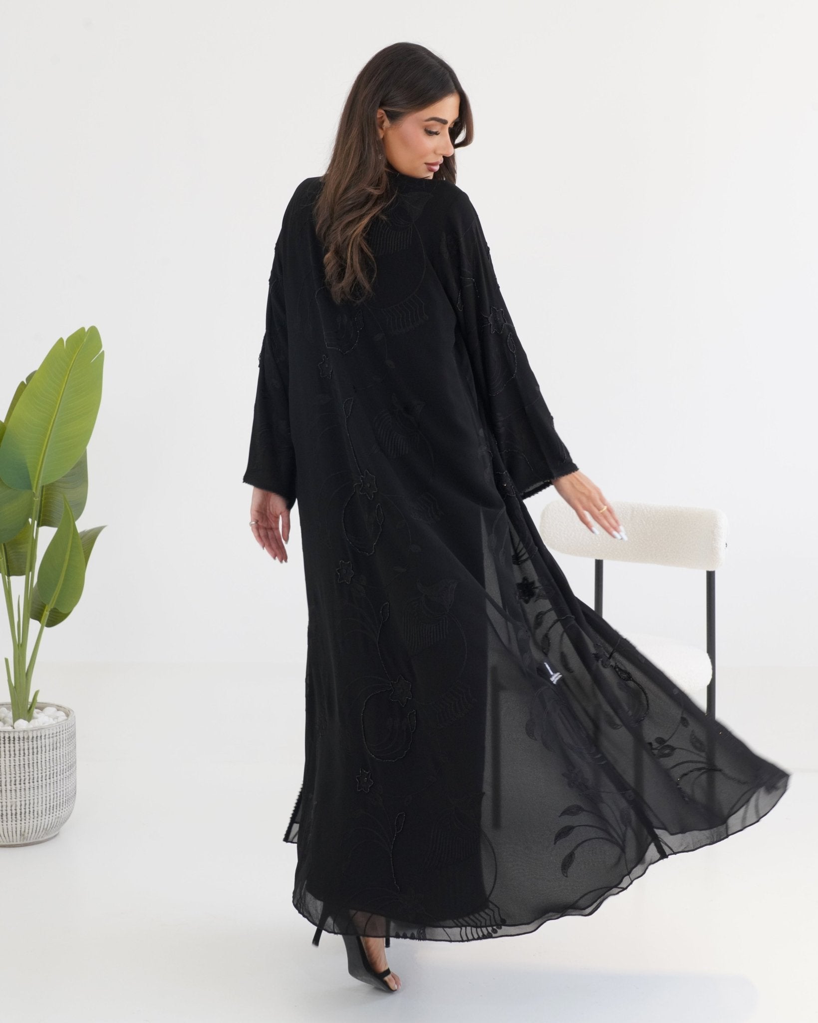 R110 Black Abaya Set Abaya for Women UAE – Abaya – Rutba Fashion Abaya