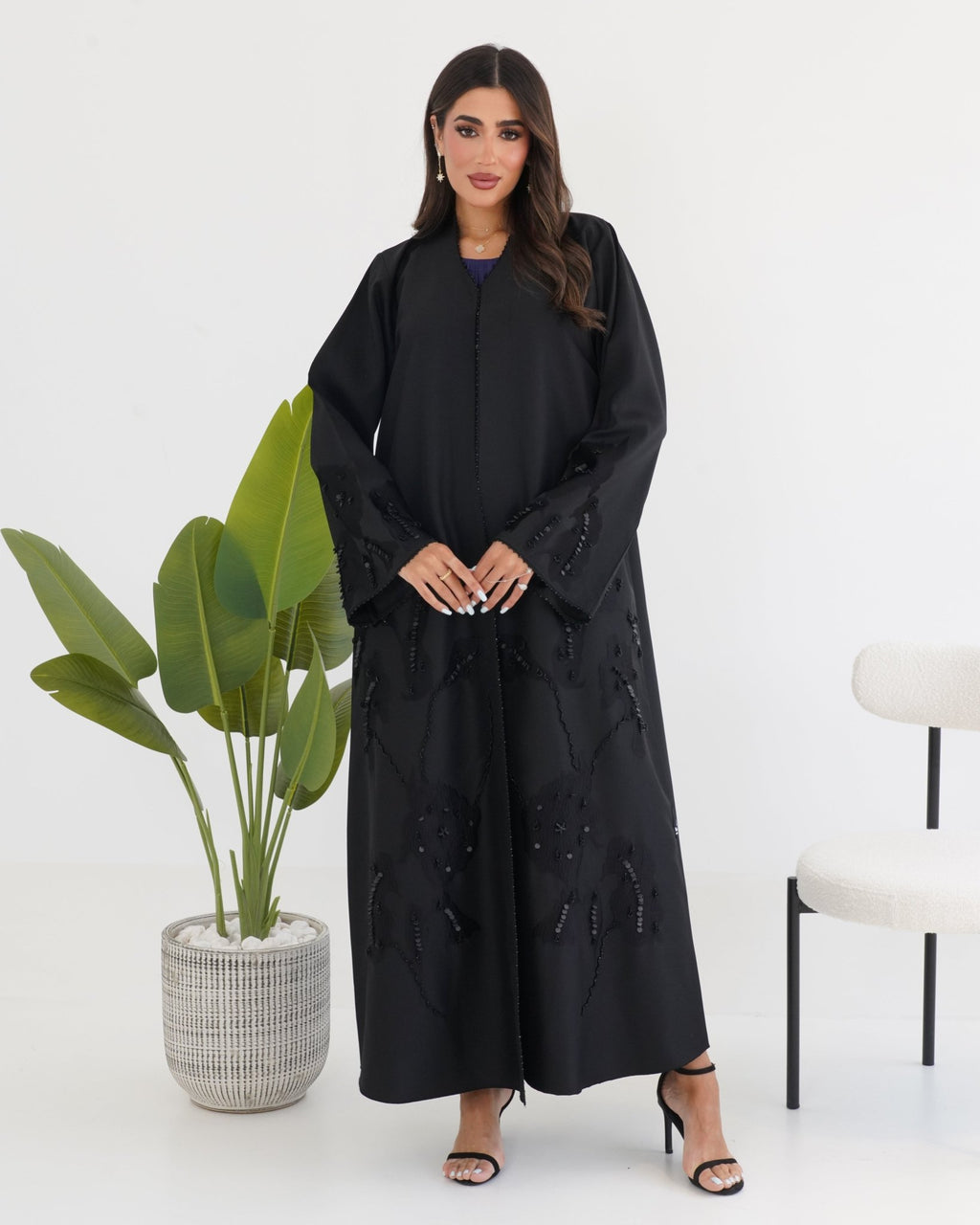 R111 Black Abaya Set Abaya for Women UAE – Abaya – Rutba Fashion Abaya