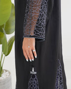 R112 Black Abaya Set Abaya for Women UAE – Abaya – Rutba Fashion Abaya