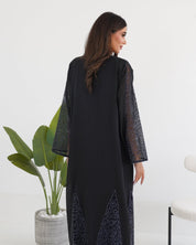 R112 Black Abaya Set Abaya for Women UAE – Abaya – Rutba Fashion Abaya