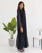 R112 Black Abaya Set Abaya for Women UAE – Abaya – Rutba Fashion Abaya