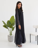 R112 Black Abaya Set Abaya for Women UAE – Abaya – Rutba Fashion Abaya