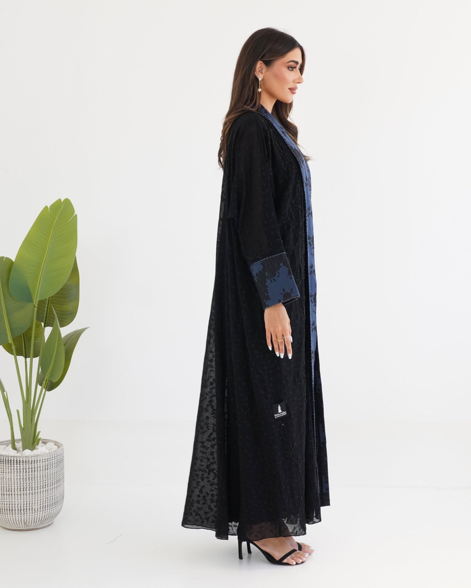 R113 Black Abaya Set Abaya for Women UAE – Abaya – Rutba Fashion Abaya