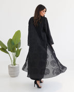 R114 Black Abaya Set Abaya for Women UAE – Abaya – Rutba Fashion Abaya