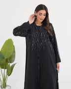 R115 Black Abaya Set Abaya for Women UAE – Abaya – Rutba Fashion Abaya